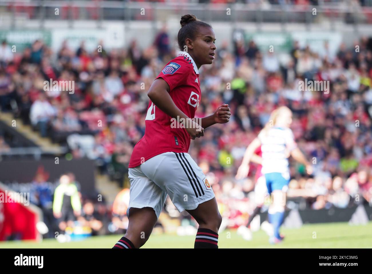 Leigh, Regno Unito. 17th Set, 2022. Leigh, Inghilterra, 17th 2022 settembre: Nikita Parris (22 Manchester United) in azione durante il gioco di Barclays fa Womens Super League tra Manchester United e Reading al Leigh Sports Village di Leigh, Inghilterra (Natalie Mincher/SPP) Credit: SPP Sport Press Photo. /Alamy Live News Foto Stock