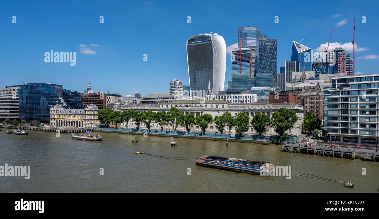 Architettura sul Tamigi Londra Inghilterra, Gran Bretagna Foto Stock