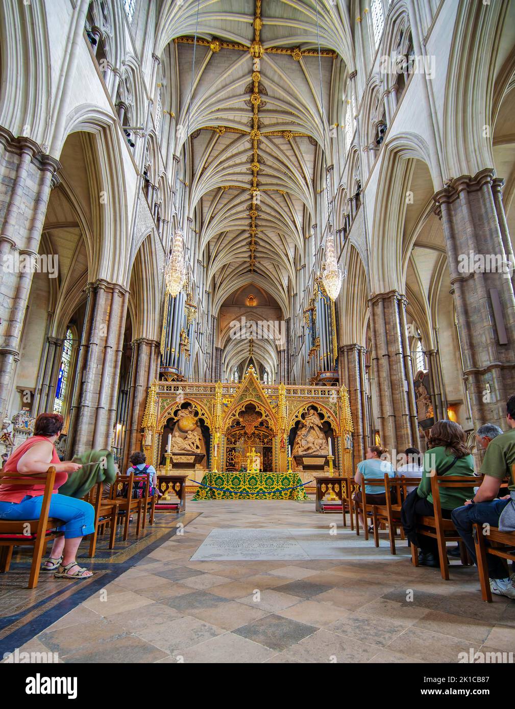 Westminster Abbey London Interior Inghilterra, Regno Unito Foto Stock