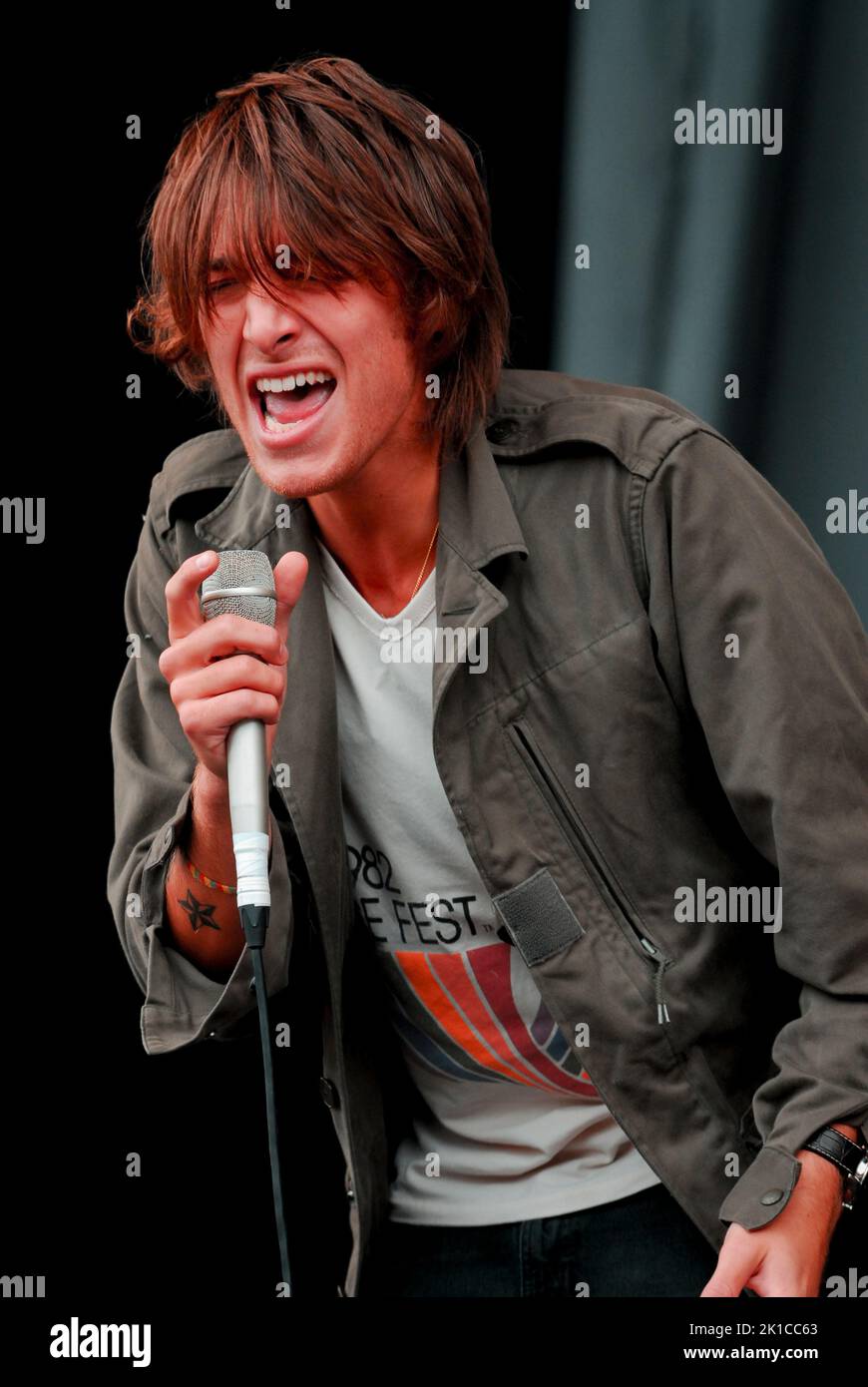 Paolo Nutini, V2007, Hylands Park, Chelmsford, Essex, Regno Unito - 18 agosto 2007 Foto Stock