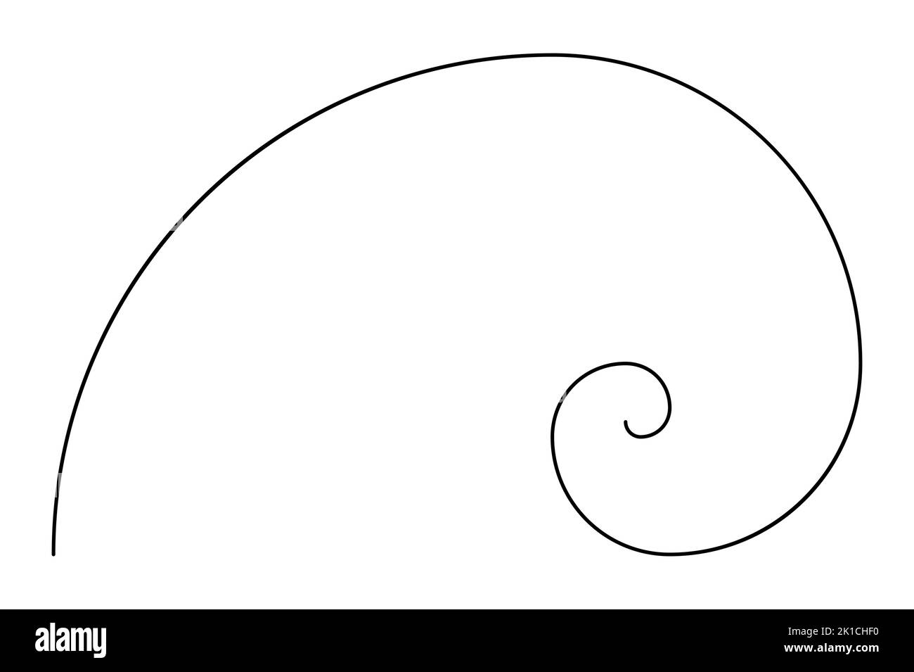 Icona minimalista Golden Ratio. Forme geometriche rappresentazione vettoriale a proporzione piatta . Illustrazione Vettoriale
