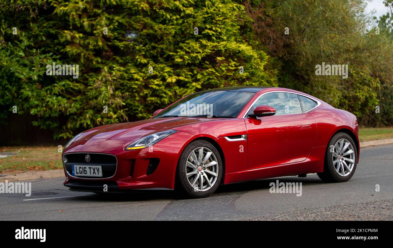 2016 rosso F TYPE Jaguar Foto Stock