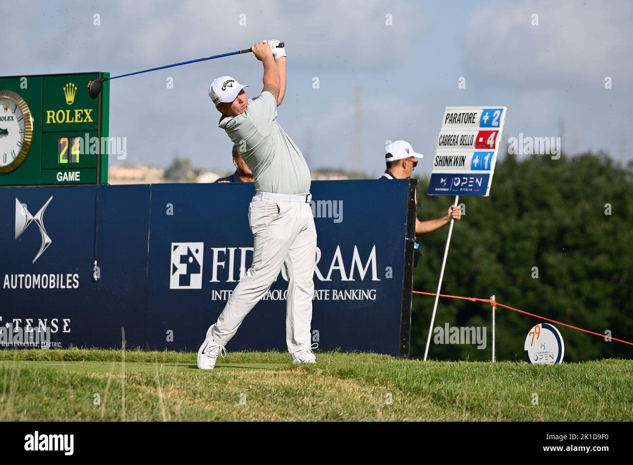 Callum Shinkwin durante il 79 Open D'Italia Golf Match, Marco Simone Golf Club, 16 settembre 2022 (Photo by AllShotLive/Sipa USA) Credit: Sipa USA/Alamy Live News Foto Stock