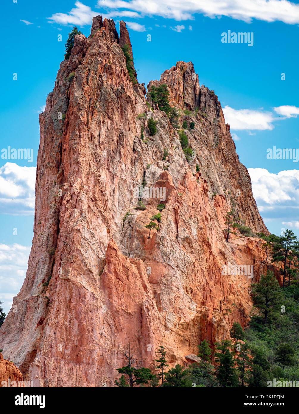 I pinnacoli, le colonne e le scogliere di arenaria del Garden of the Gods Foto Stock