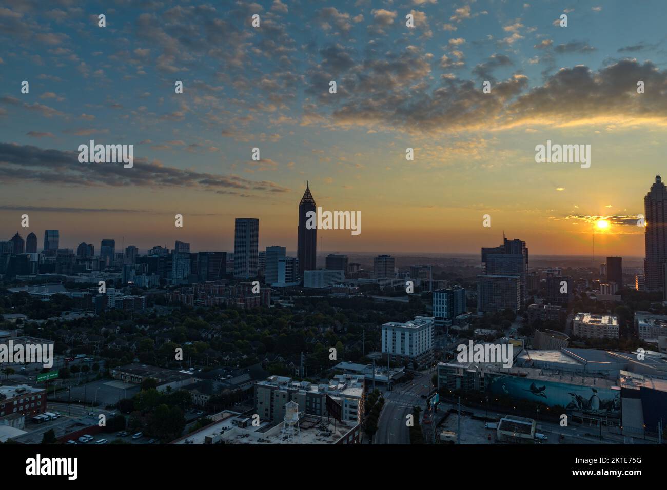 Alba di prima mattina su Atlanta Foto Stock