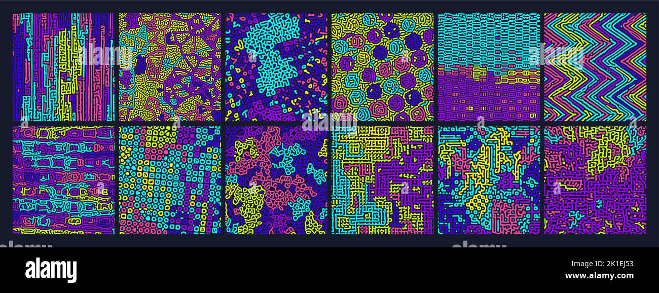 Luminoso Abstract Contemporary Turing Pattern Vector background. Illustrazione Vettoriale