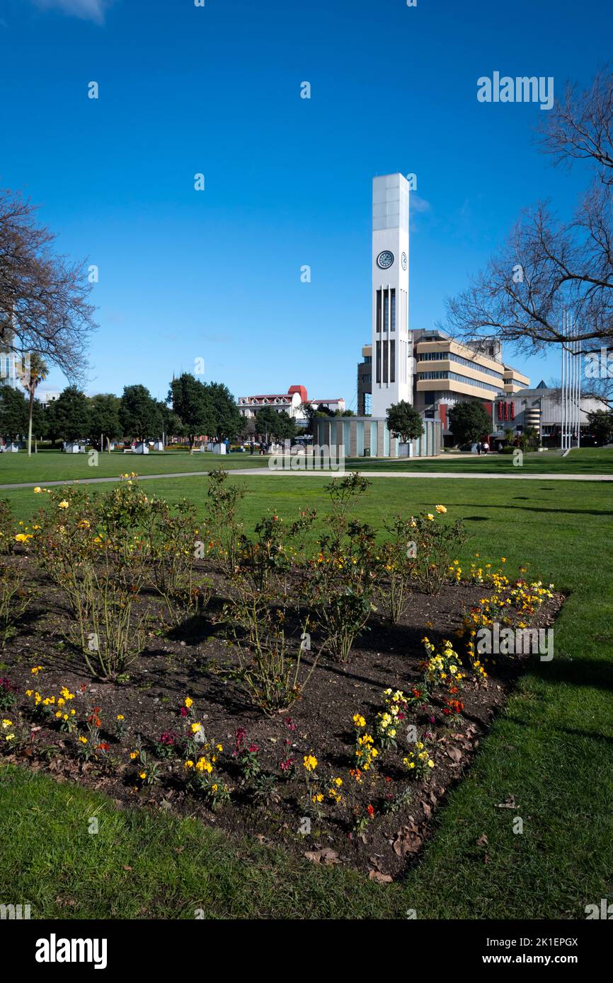 Edificio del consiglio comunale, The Square, Palmerston North, Rose City Manawatu, Nuova Zelanda Foto Stock