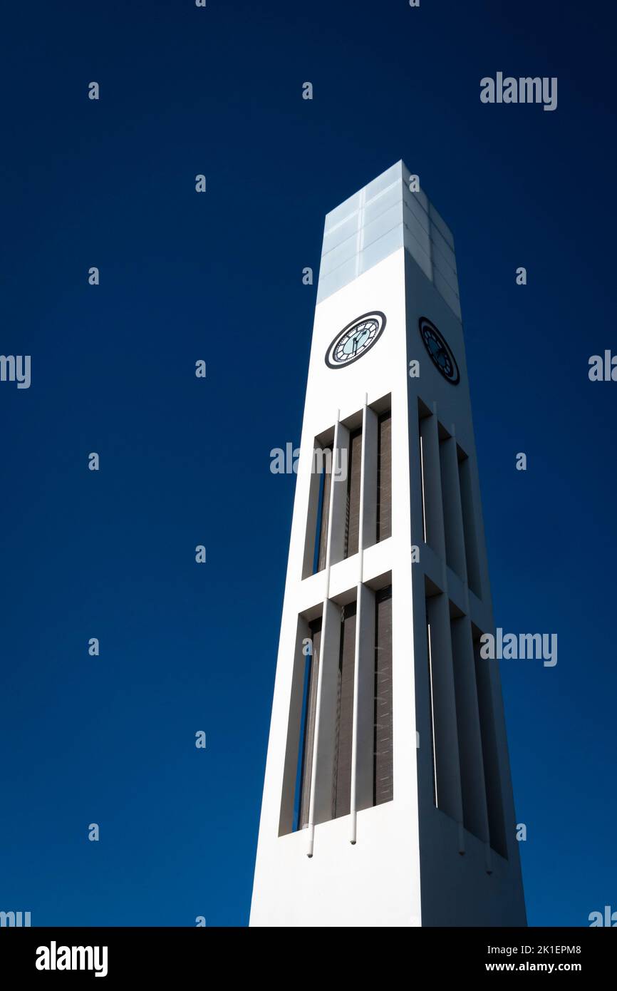 Torre dell'Orologio, The Square, Palmerston North, Manawatu, Nuova Zelanda Foto Stock