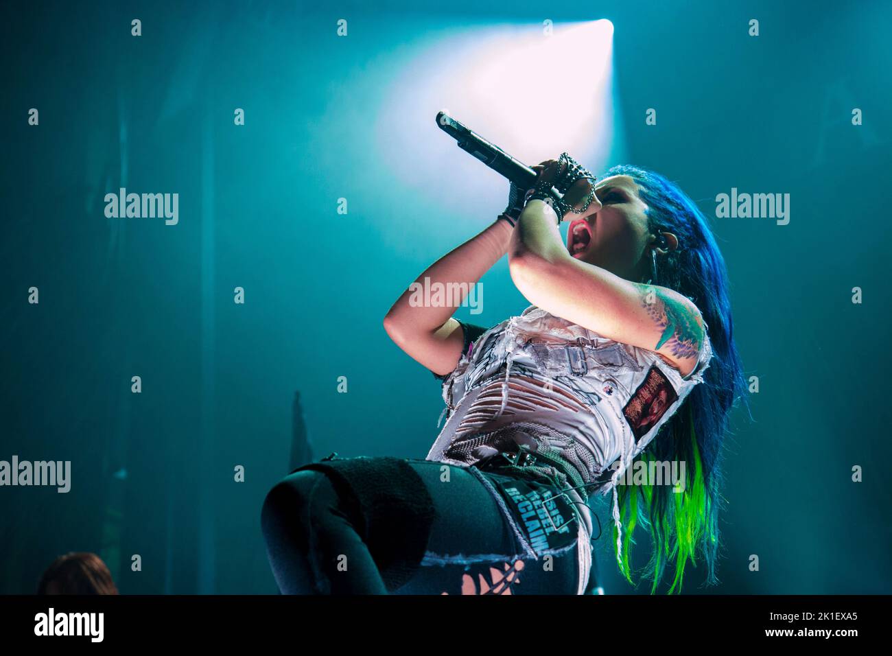 ARCH ENEMY l'Usine, Istres, FRANCIA , 27/11/2014 Florent 'MrCrash' B. Foto Stock