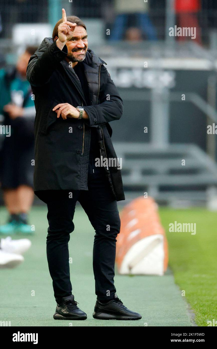 Moenchengladbach, Deutschland, Germania 1. Fussball Bundesliga, 7. Spieltag, Matchday 7 Borussia Moenchengladbach : Rasenballsport Leipzig 3-0 17. 09. Foto Stock