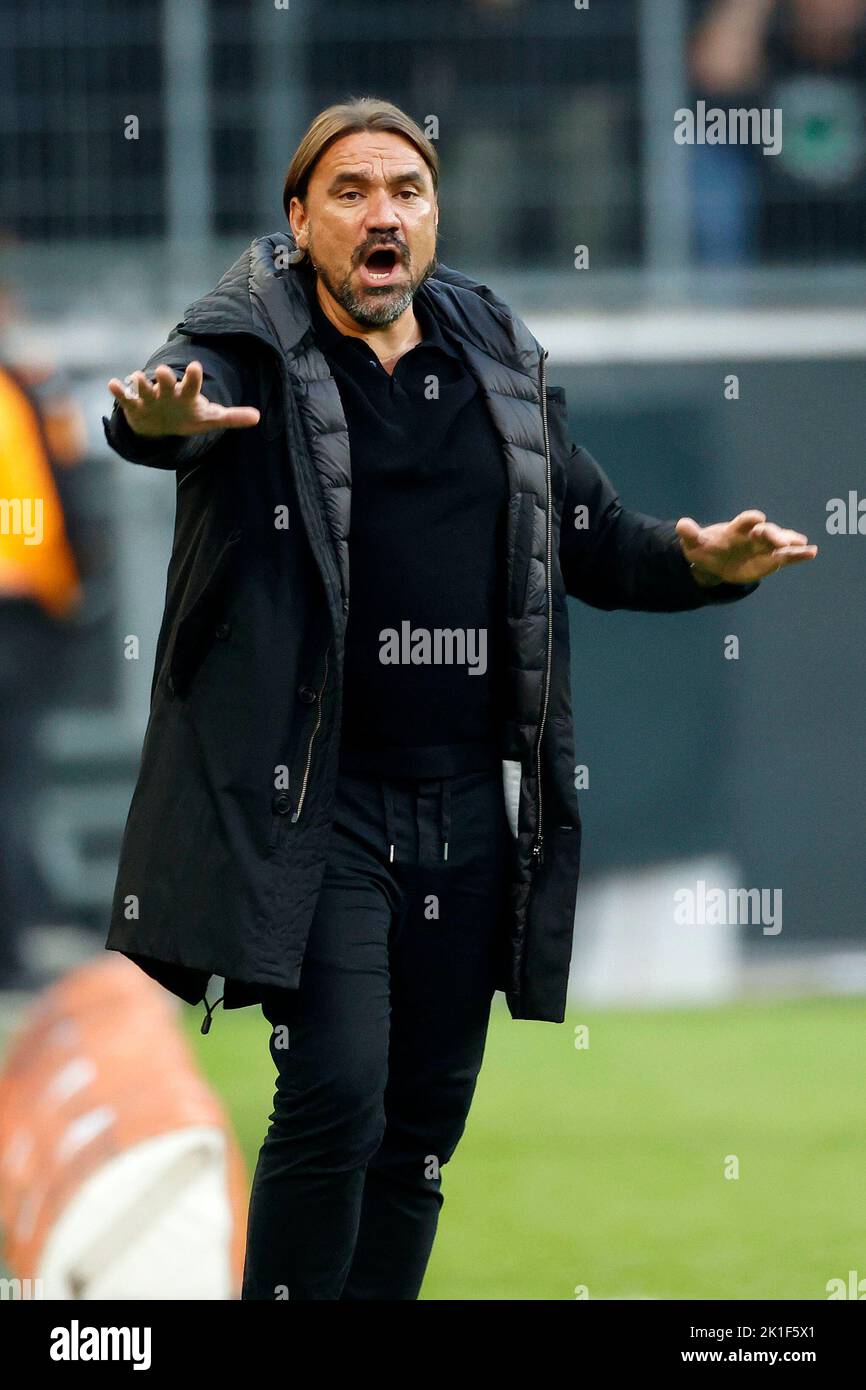 Moenchengladbach, Deutschland, Germania 1. Fussball Bundesliga, 7. Spieltag, Matchday 7 Borussia Moenchengladbach : Rasenballsport Leipzig 3-0 17. 09. Foto Stock