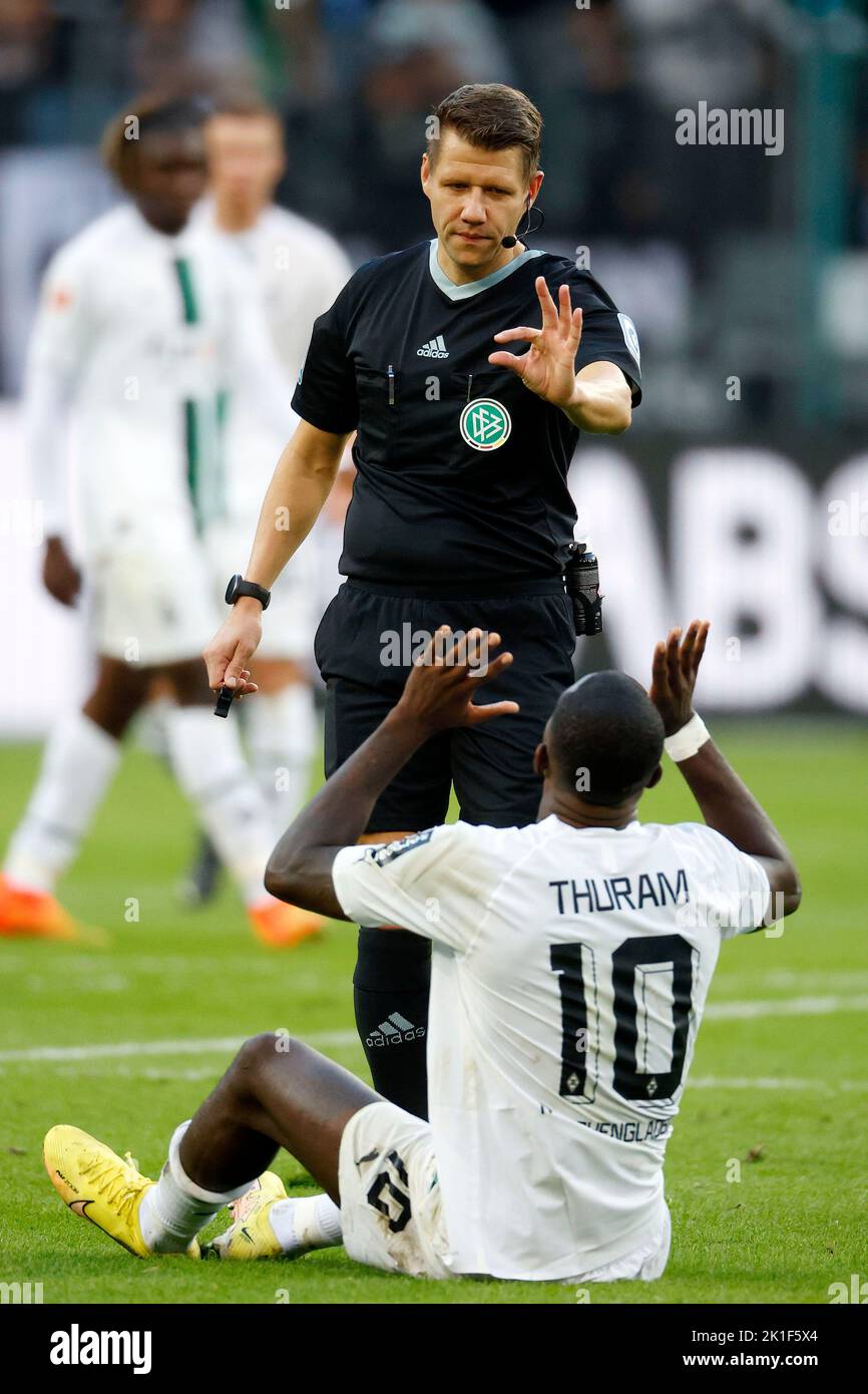 Moenchengladbach, Deutschland, Germania 1. Fussball Bundesliga, 7. Spieltag, Matchday 7 Borussia Moenchengladbach : Rasenballsport Leipzig 3-0 17. 09. Foto Stock