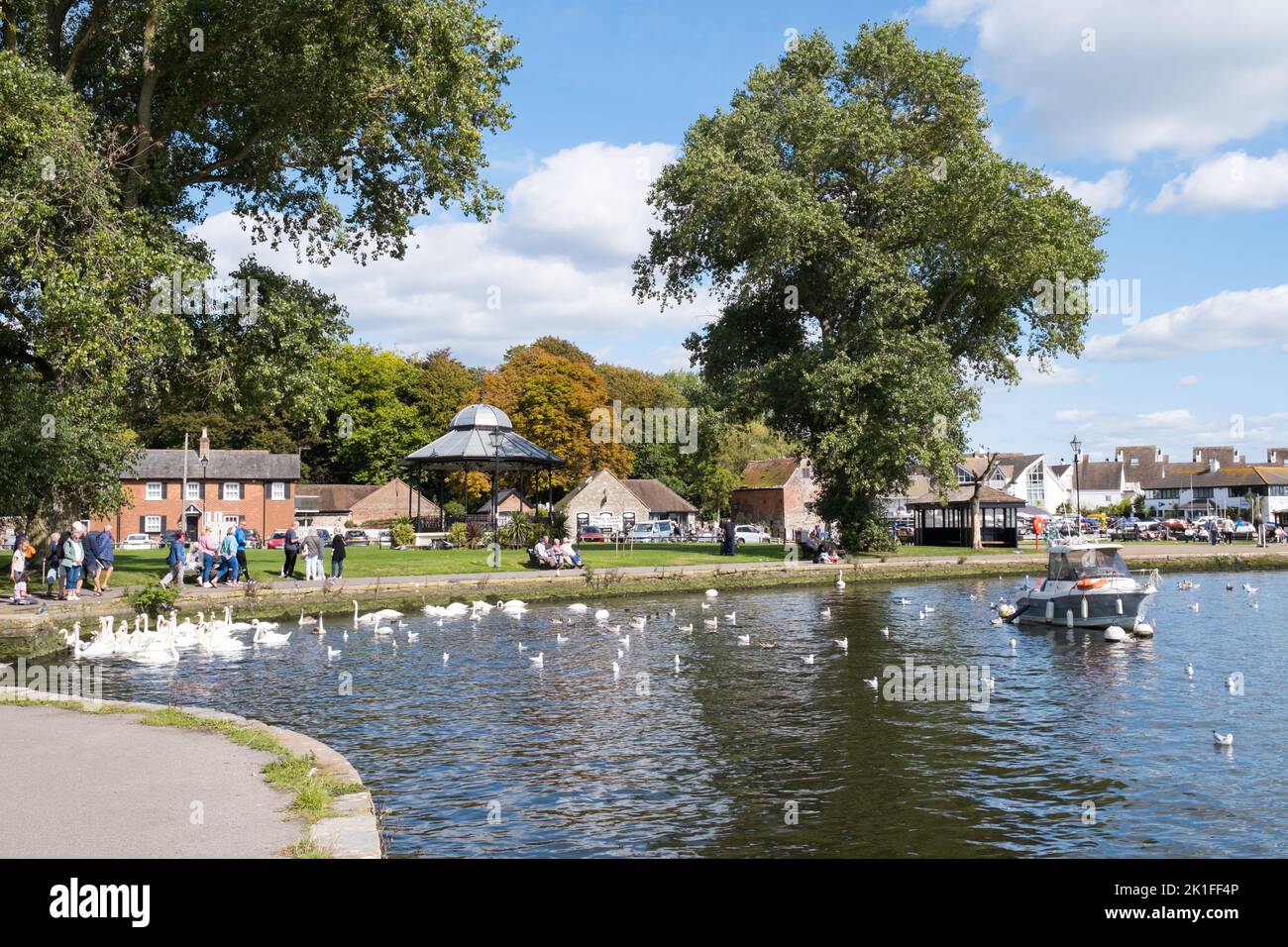 Il Town Quay a Christchurch Dorset Inghilterra Foto Stock