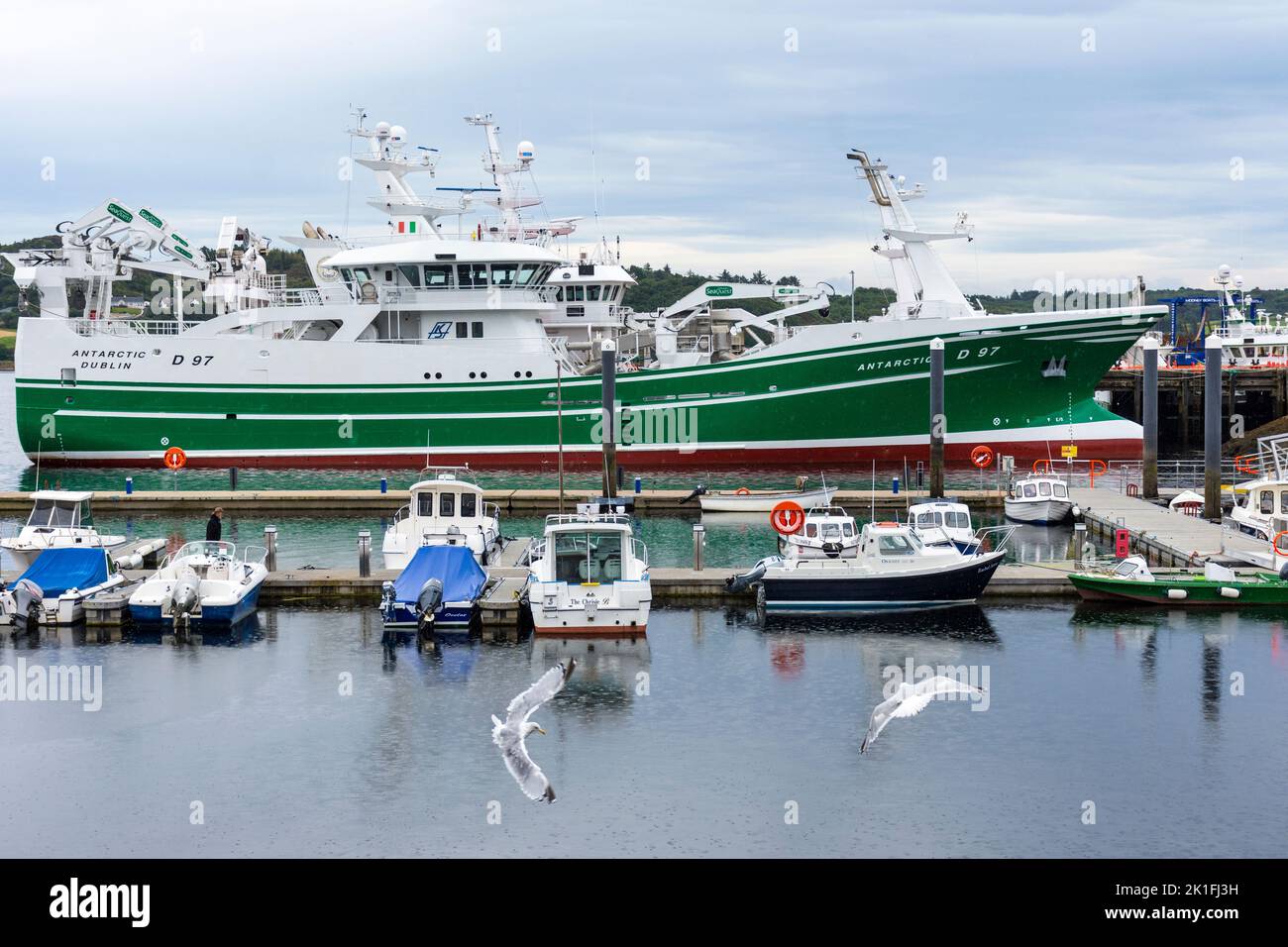 Porto di pescatori di Killybegs nella contea di Donegal, Irlanda Foto Stock