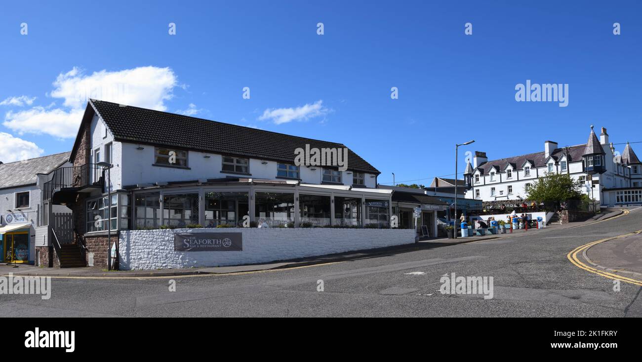 Il bar e ristorante Seaforth a Ullapool, Ross and Cromarty, Highlands scozzesi Foto Stock