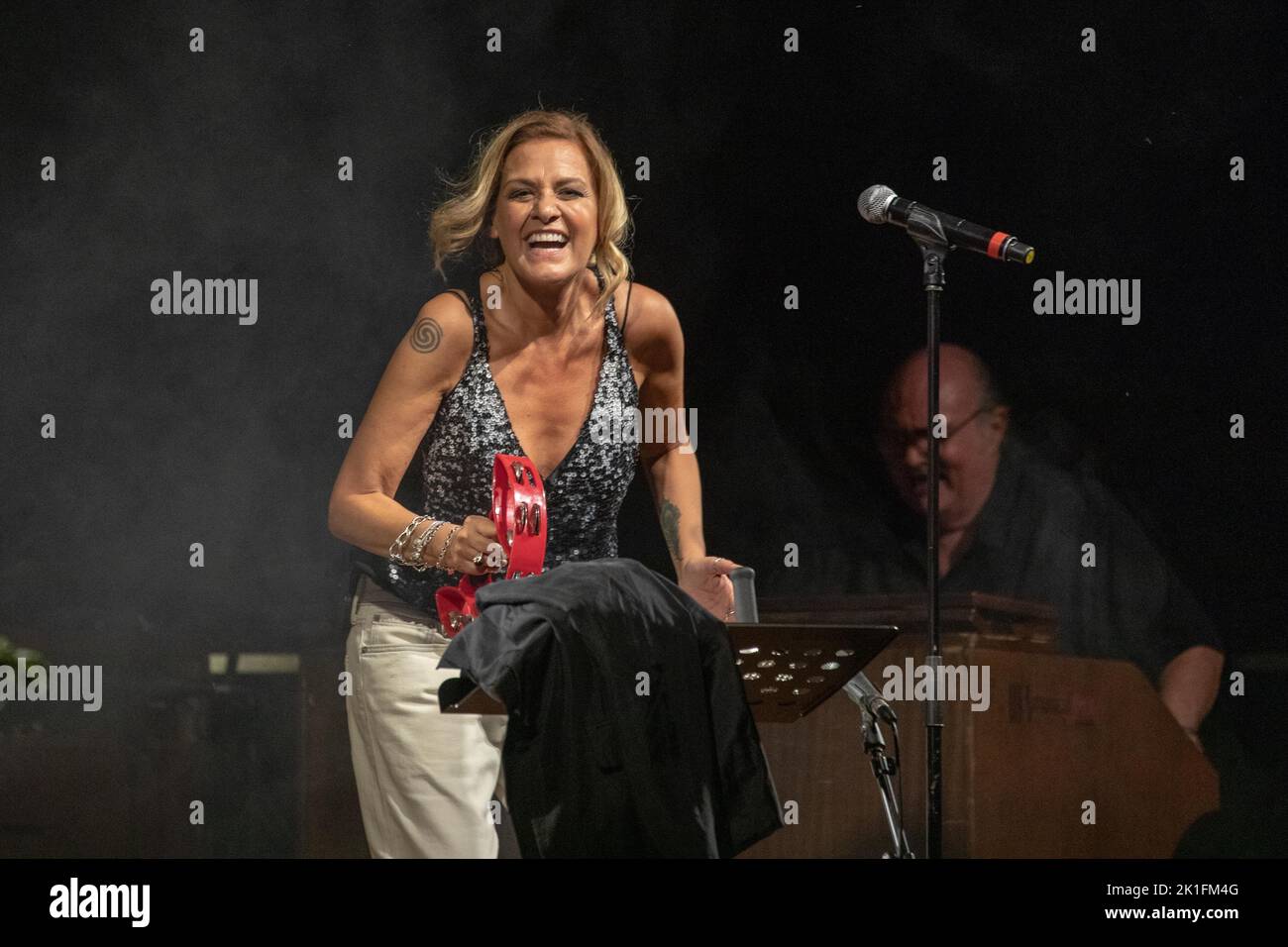 Corte Gesuita, Mantova, Italia, 12 settembre 2022, Irene grandi durante Irene grandi - Concerto di Musica della cantante Italiana Foto Stock