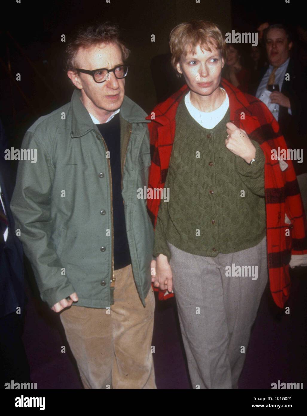 **FOTO FILE** Woody Allen si ritira da Filmmaking. Woody Allen mia Farrow 1982 Foto di Adam Scull-PHOTOlink.net / MediaPunch Foto Stock
