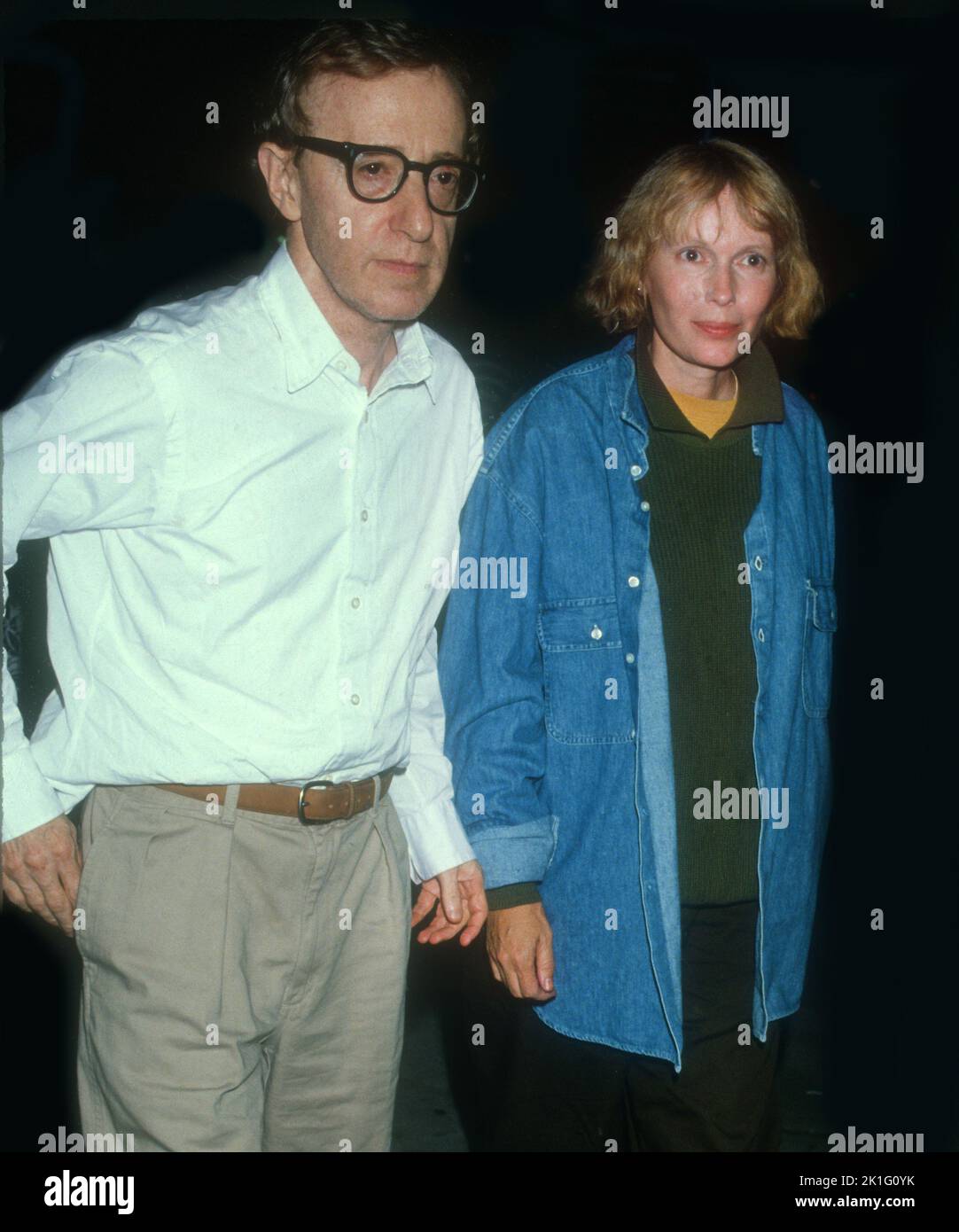 **FOTO FILE** Woody Allen si ritira da Filmmaking. Woody Allen mia Farrow, 1993, Foto di Michael Ferguson/PHOTOlink / MediaPunch Foto Stock