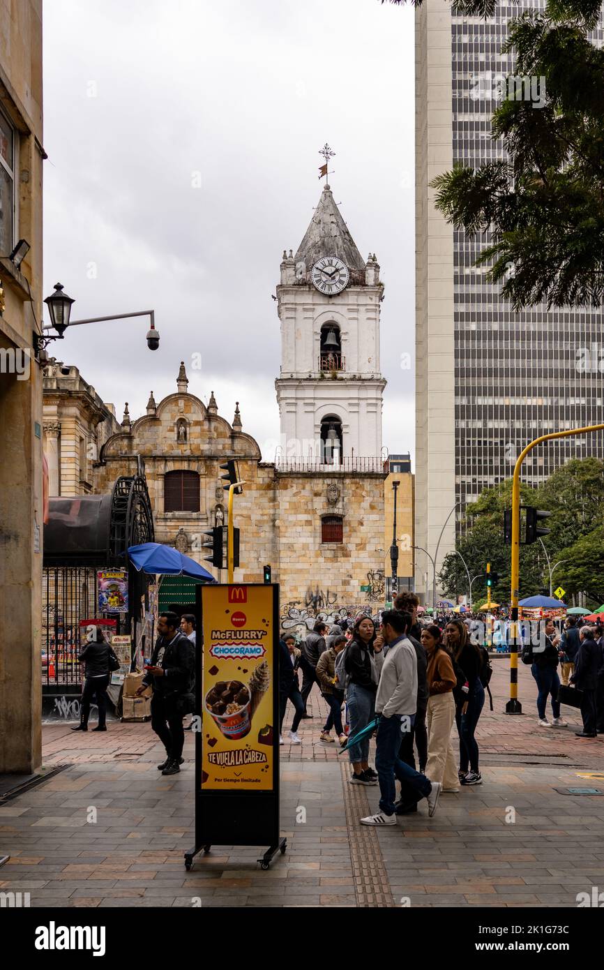 Iglesia de San Francisco a Bogotà, Colombia Foto Stock