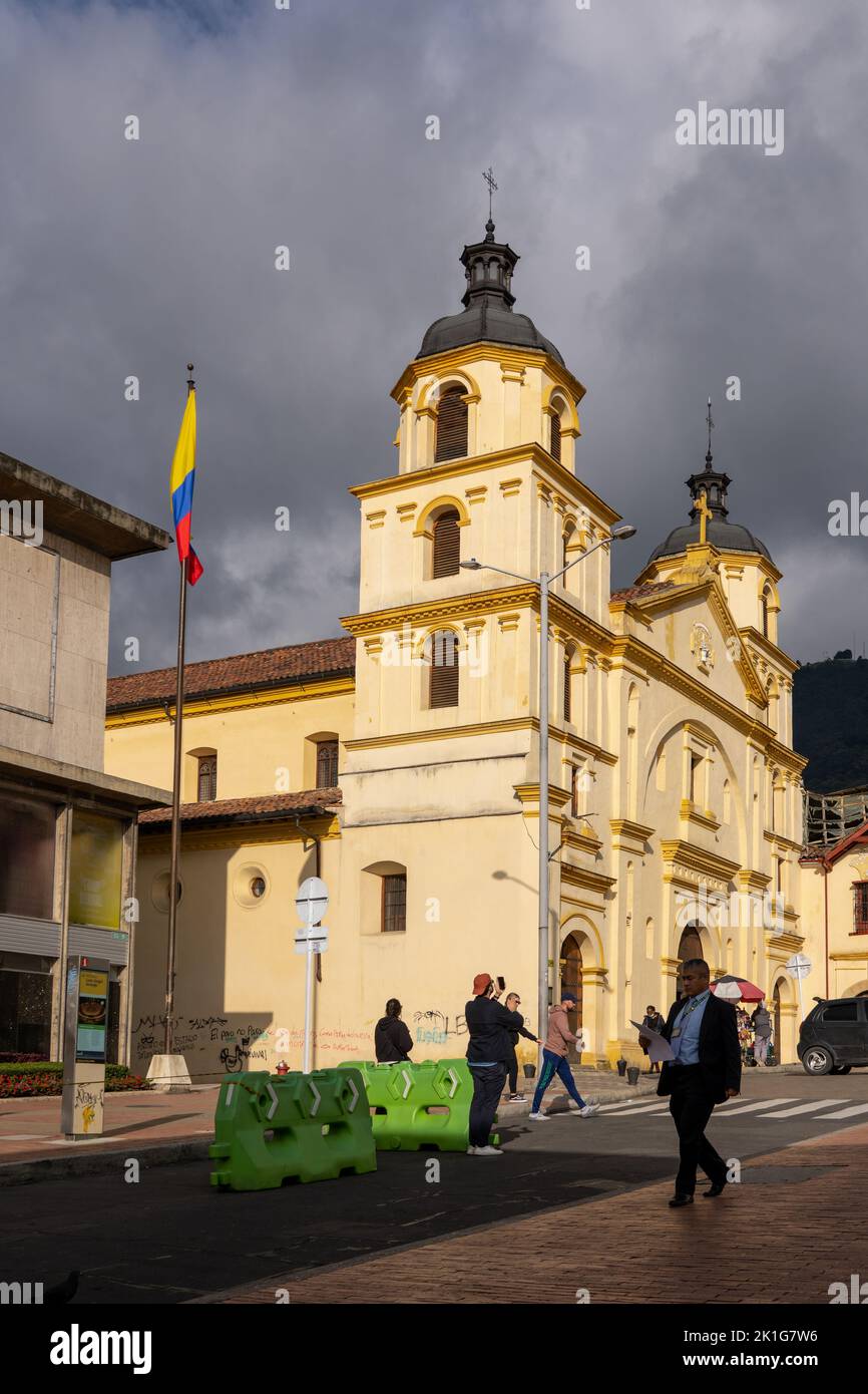 Candelaria Chiesa a Bogotà, Colombia Foto Stock