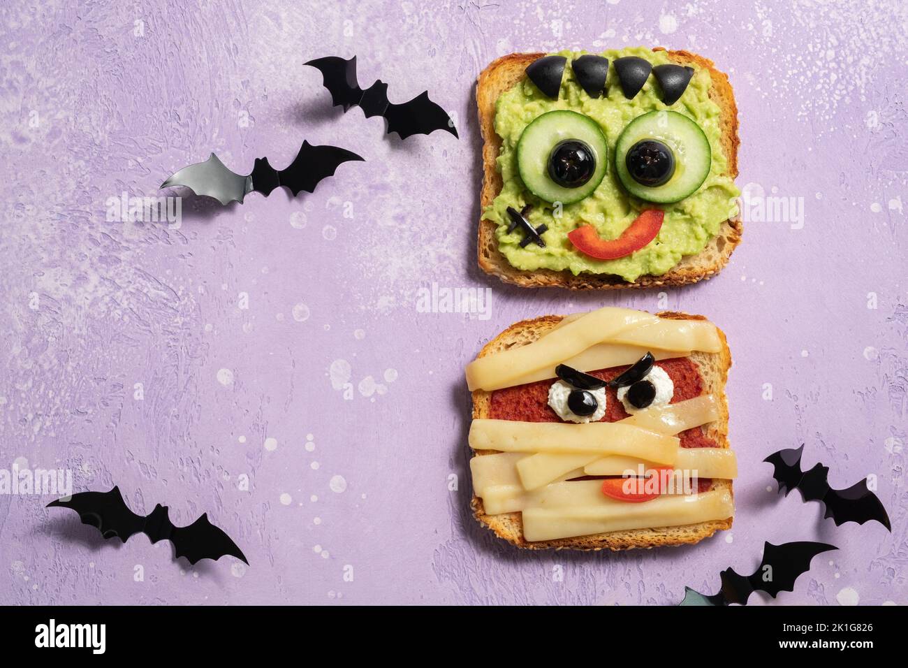 Divertimento Halloween mostri toast Foto Stock
