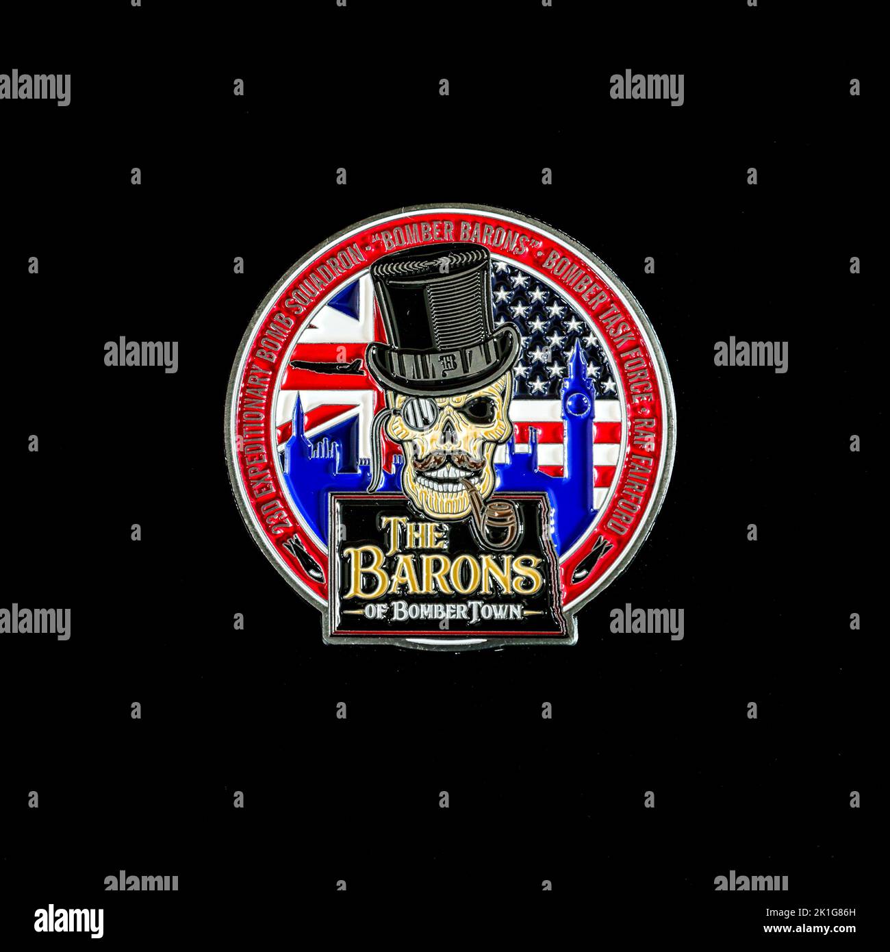 23 EBS "Bomber Barons" B52 - Bomber Task Force Deployment, RAF Fairford Coin Foto Stock