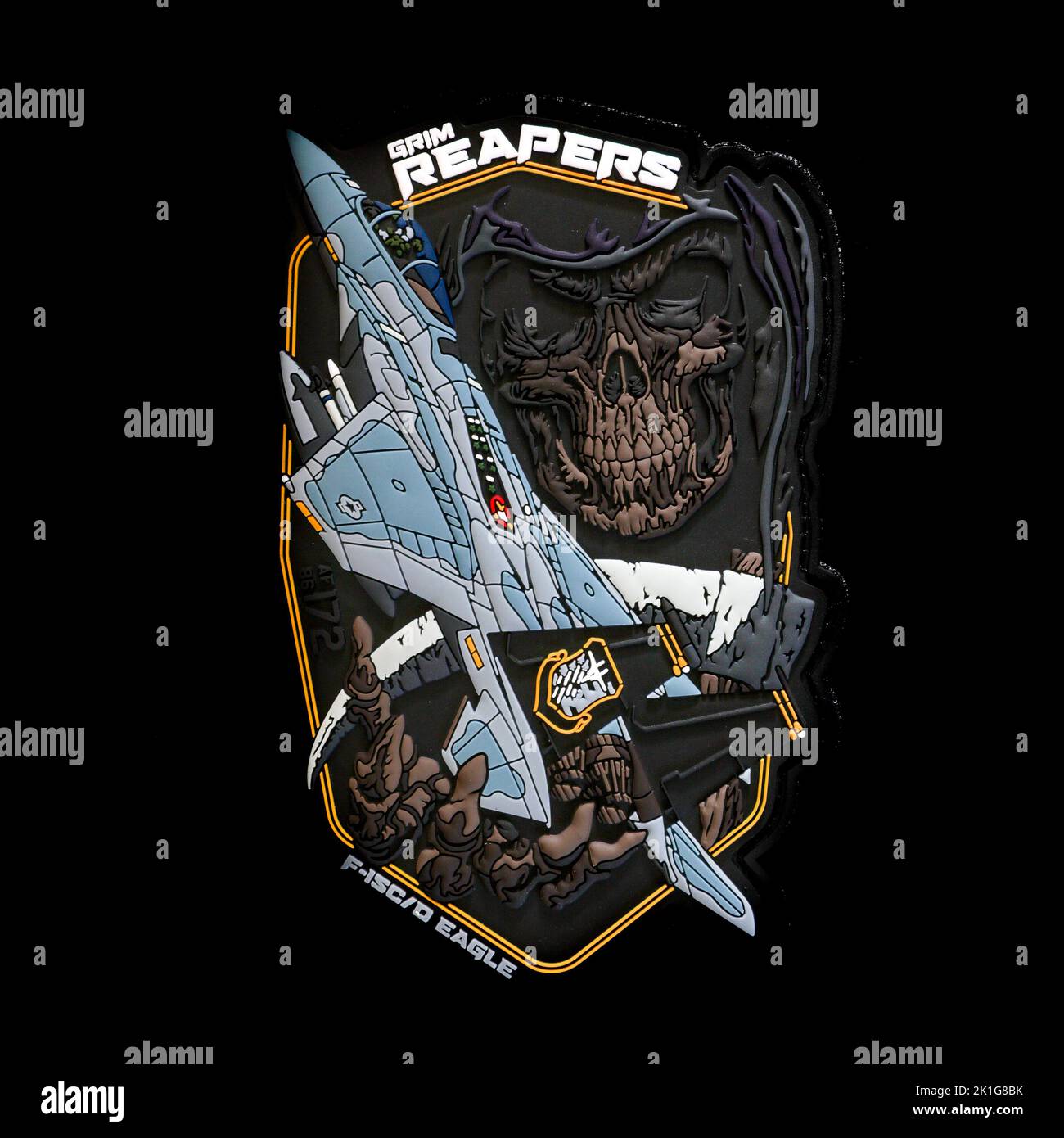 USAFE 493rd FS Reaper 'fini' Patch PVC speciale Foto Stock