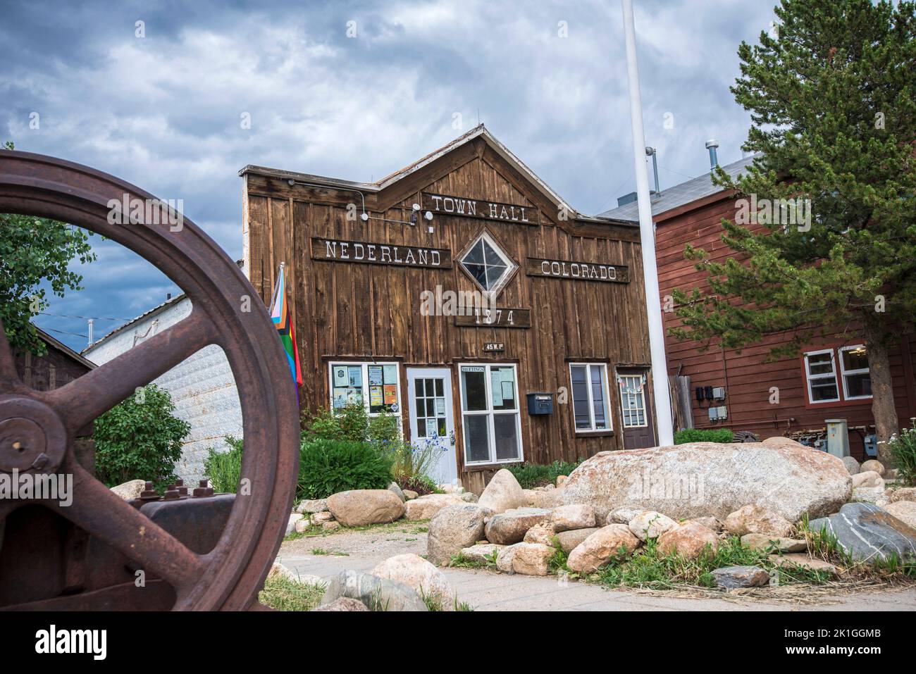 Il vecchio Municipio di Nederland in Colorado USA Foto Stock