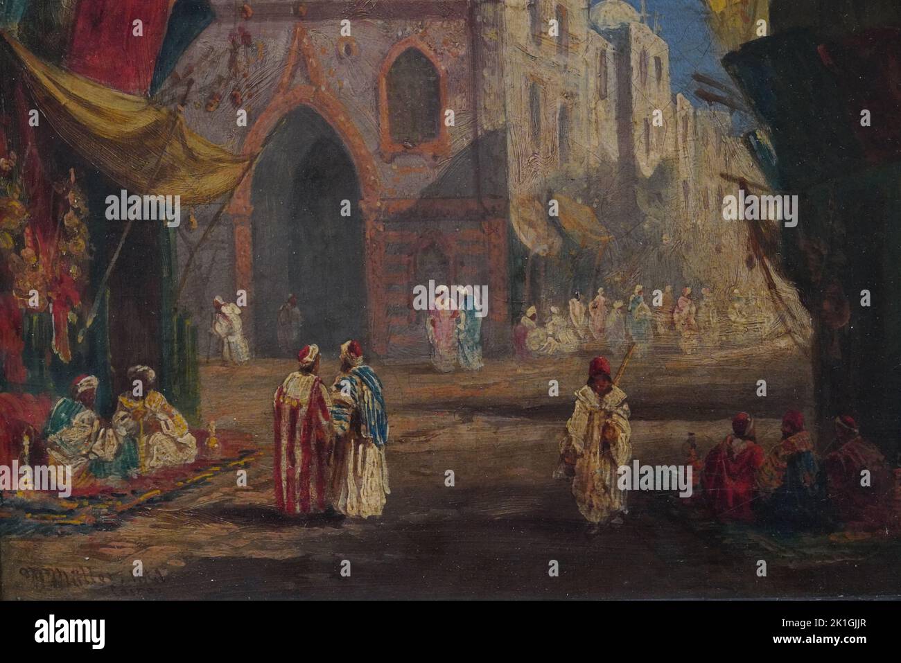 William James Muller 'Una strada al Cairo' olio su tela 1841 Foto Stock