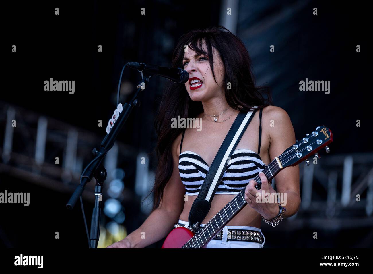 I Bombpops si esibiscono al Riot Fest di Douglas Park domenica 18 settembre 2022 a Chicago, Illinois. (Foto di Christopher Dilts / Sipa USA) Foto Stock