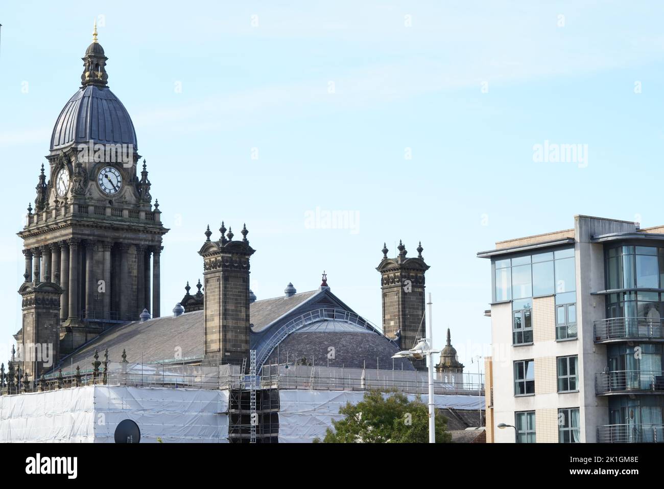Vista del Municipio di Leeds dal retro Foto Stock