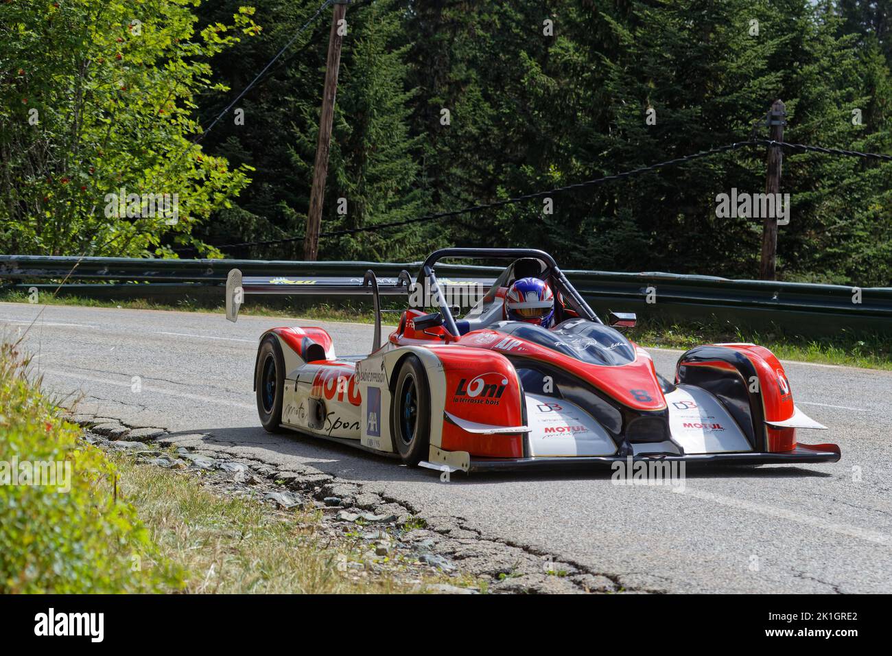 CHAMROUSSE, FRANCIA, 20 agosto 2022 : il pilota francese Etienne Pernot guida il suo prototipo norma durante la gara di auto in salita, contando per il campione francese Foto Stock