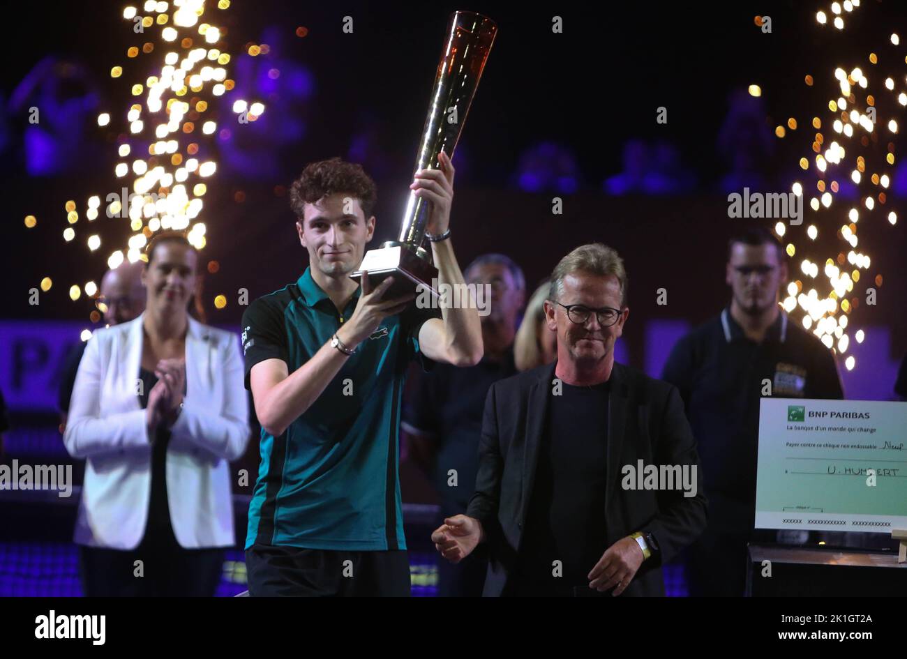 Ugo Humbert di Francia durante l'Open de Rennes 2022, torneo di tennis ATP Challenger il 18 settembre 2022 allo stadio le Liberte di Rennes, Francia - Foto Laurent Lairys / DPPI Foto Stock