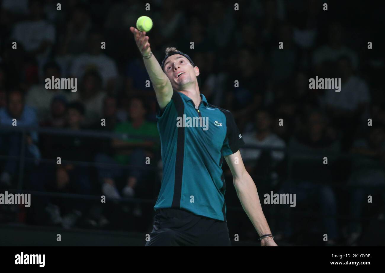 Ugo Humbert di Francia durante l'Open de Rennes 2022, torneo di tennis ATP Challenger il 17 settembre 2022 allo stadio le Liberte di Rennes, Francia - Foto: Laurent Lairys/DPPI/LiveMedia Foto Stock