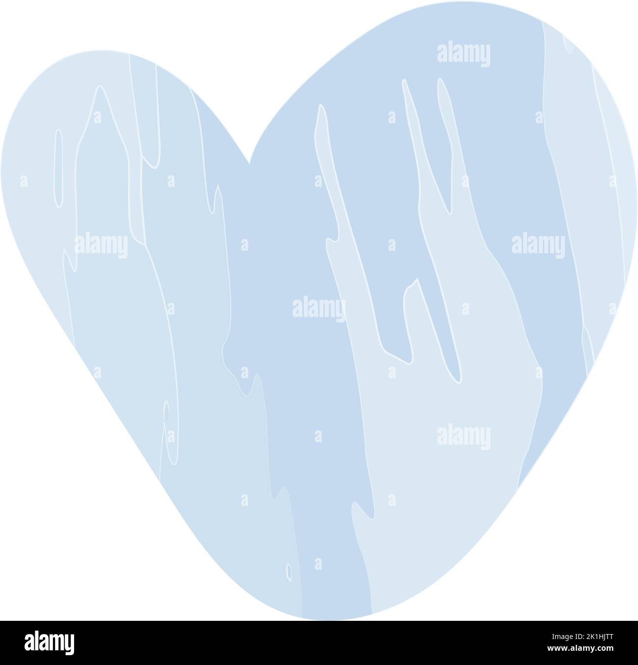 Sfondo astratto a forma di cuore con un riempimento in acquerello in tonalità blu alla moda. Isolare. Adatto per adesivi, prezzi, etichette, biglietti d'invito, poster, volantini. EPS vettoriale Illustrazione Vettoriale