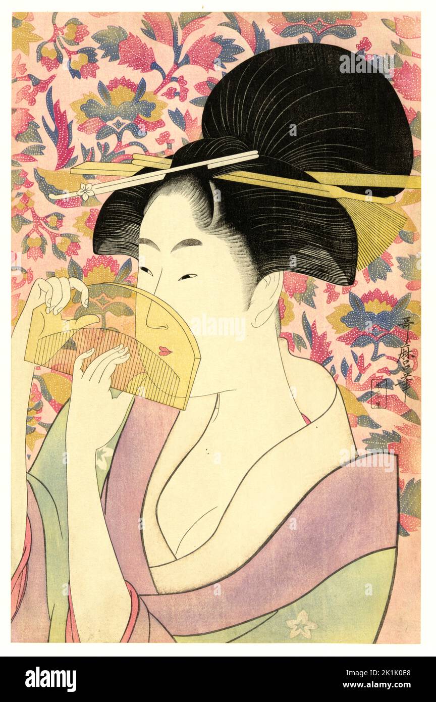 Utamaro Kitagawa - Kushi Foto Stock