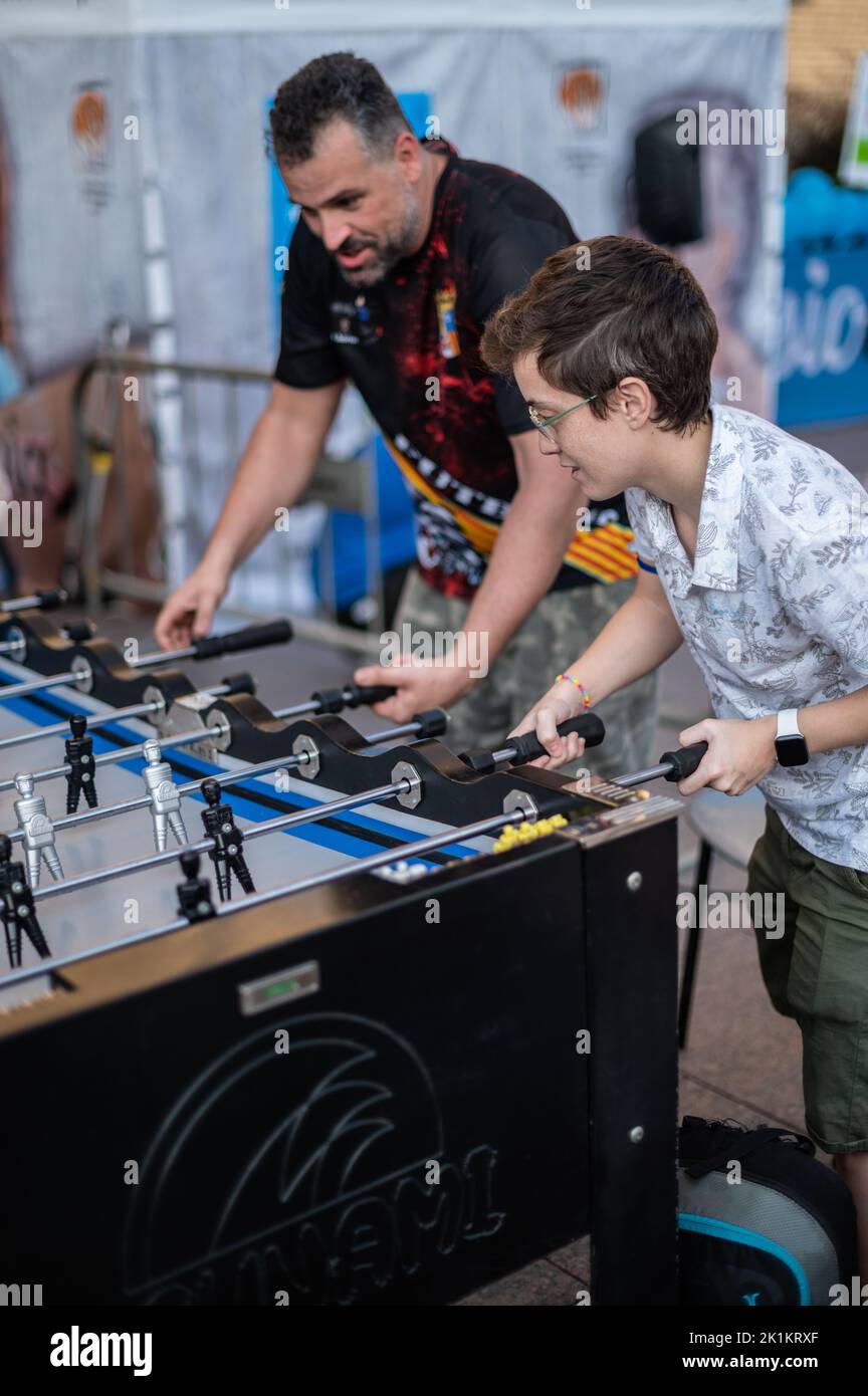 Sport Day evento di strada multi-sport in Plaza del Pilar, Saragozza, Spagna Foto Stock