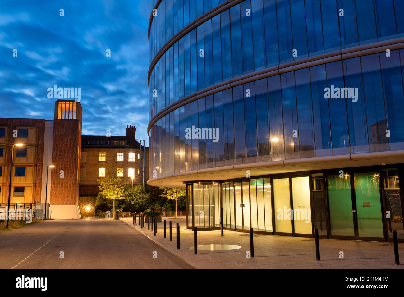 Scuola di architettura governativa Blavatnik all'alba. Oxford, Oxfordshire, Inghilterra Foto Stock