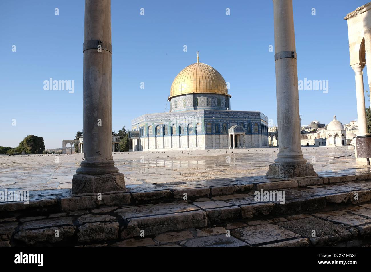 Al Aqsa Moschea nel centro storico di Gerusalemme Foto Stock