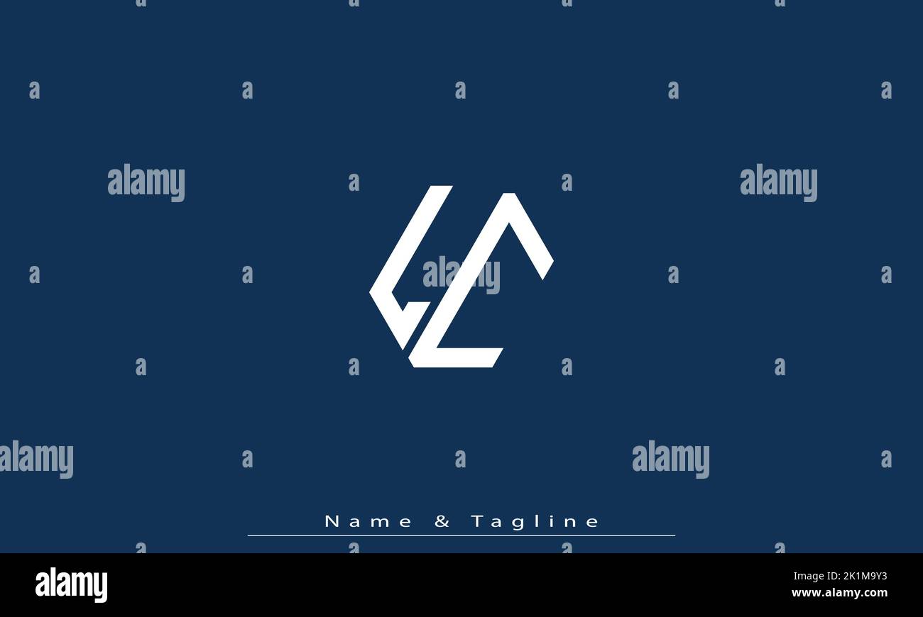 Lettere alfabetiche iniziali logo monogramma LC, CL Illustrazione Vettoriale