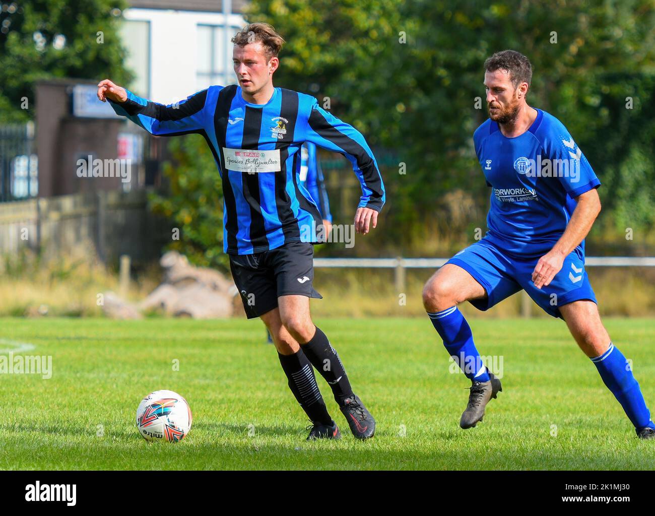 Shorts Vs Ballywalter Rec, sabato 17th settembre 2022, NAFL Division 1C, Aircraft Park Belfast Foto Stock