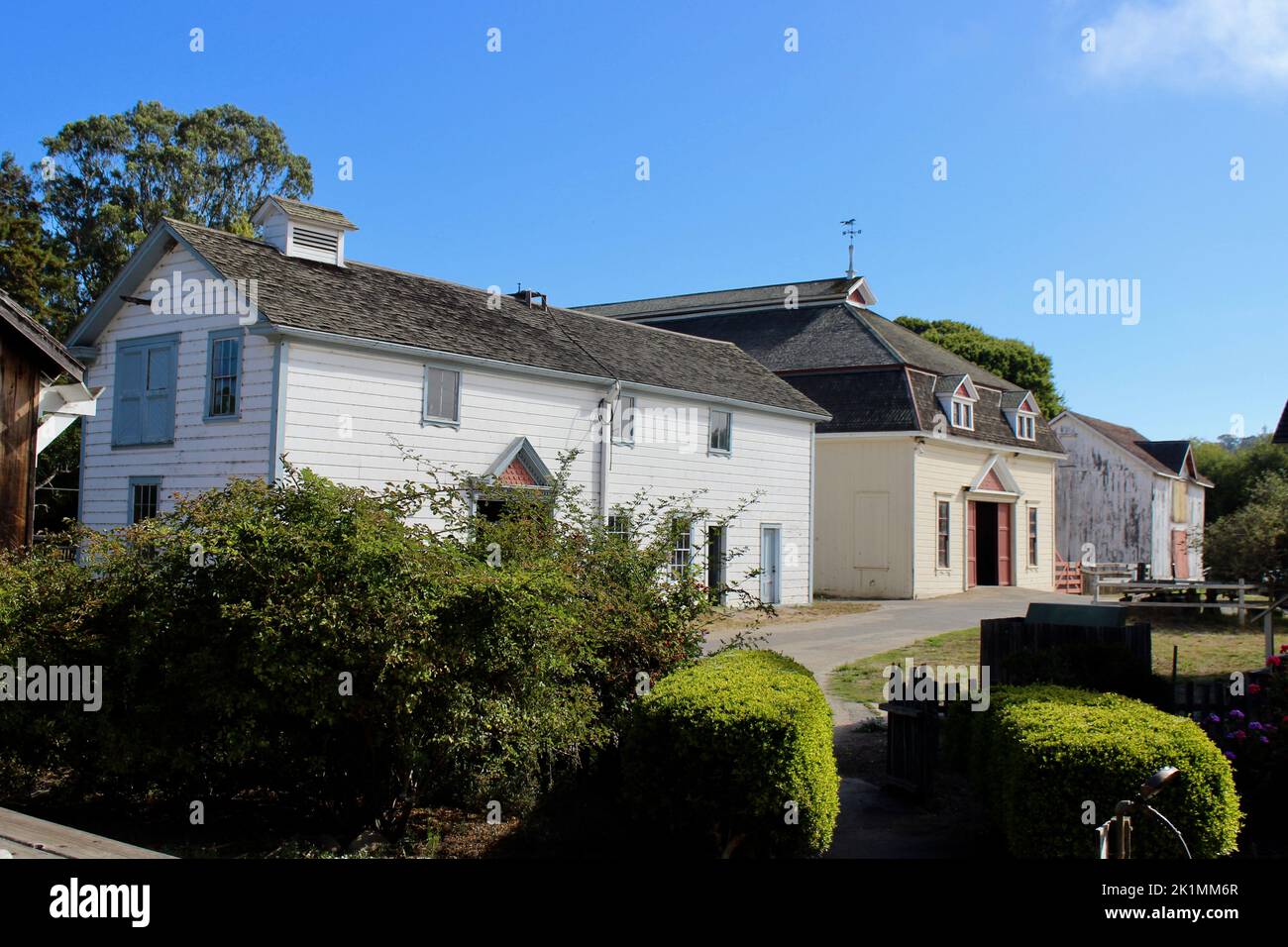 Edifici agricoli, Wilder Ranch state Park, Santa Cruz, California Foto Stock