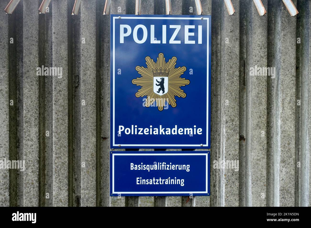 Firma accademia di polizia, Ruhleben, Berlino, Germania Foto Stock