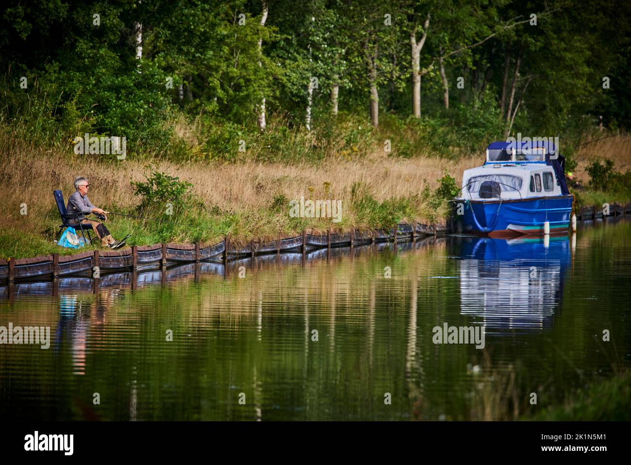 Bridgewater canale a Worsley, GTR Manchester Moorings zona Boothstown Foto Stock