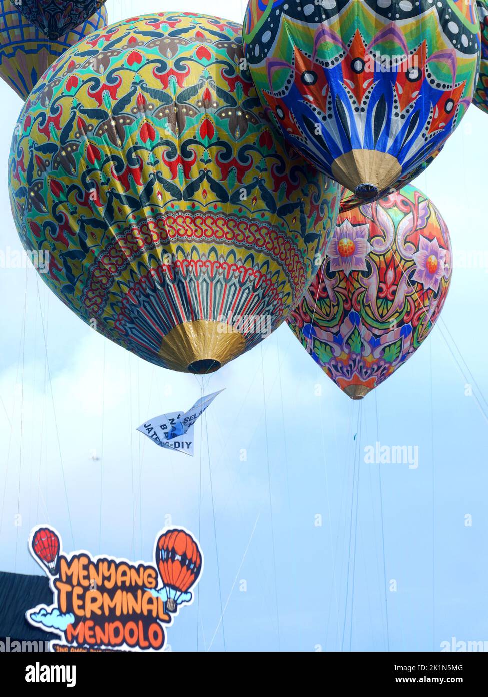 Festival tradizionale della mongolfiera indonesiana Foto Stock