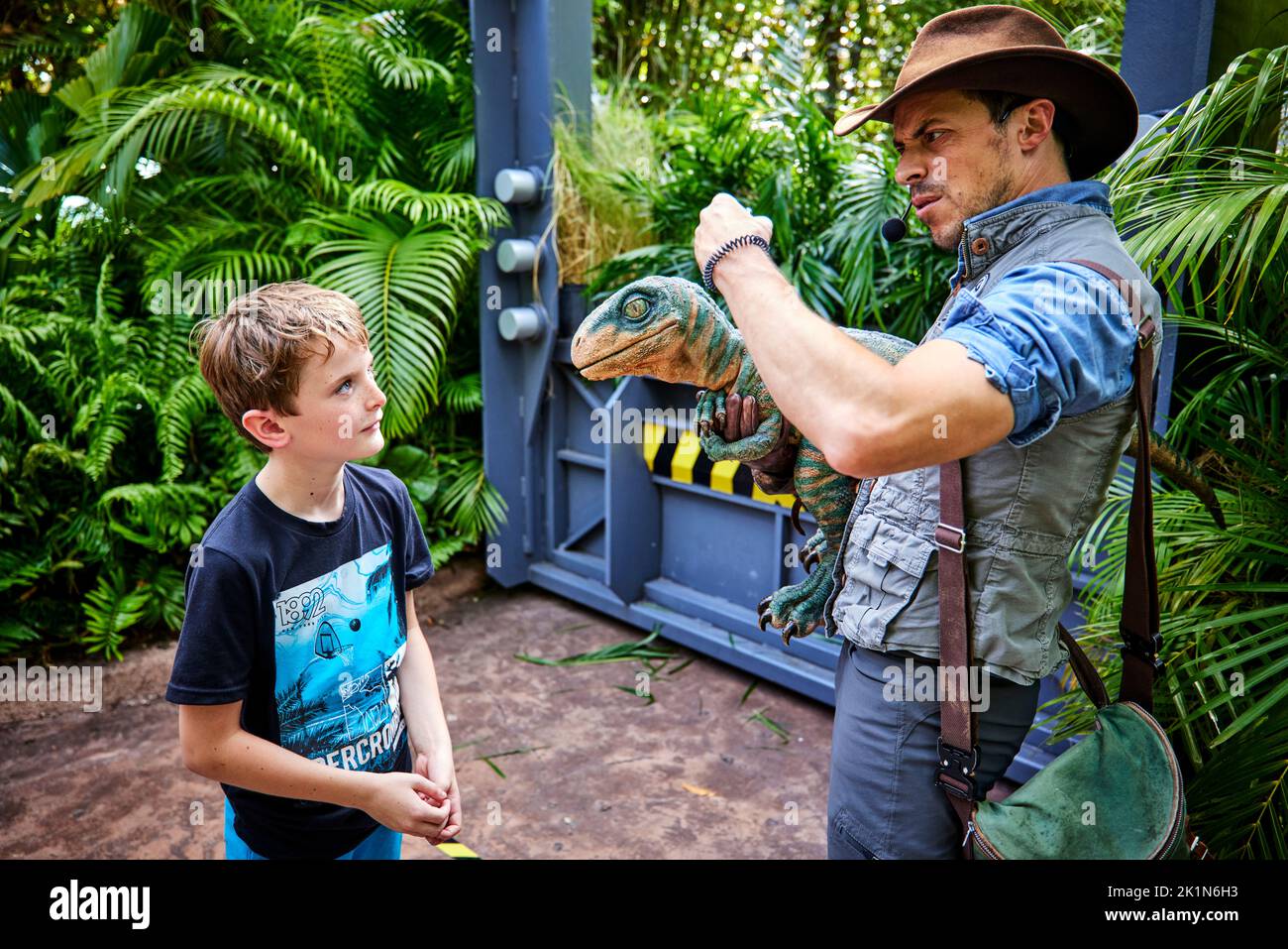 Universal Studios Florida parco a tema Jurassic Park Foto Stock