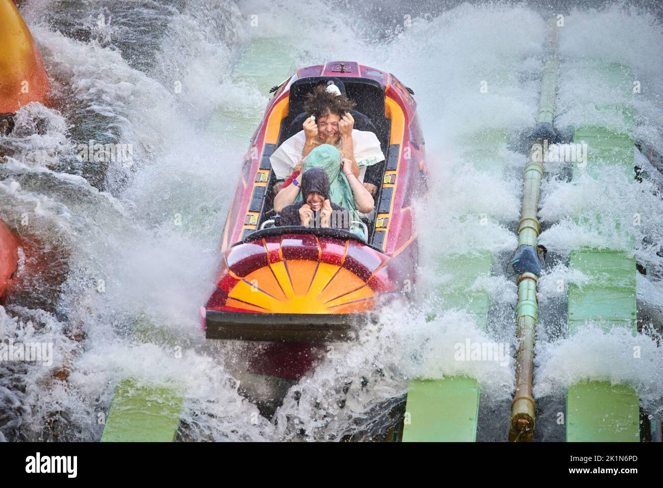 Giro in barca a tema degli Universal Studios Florida Foto Stock