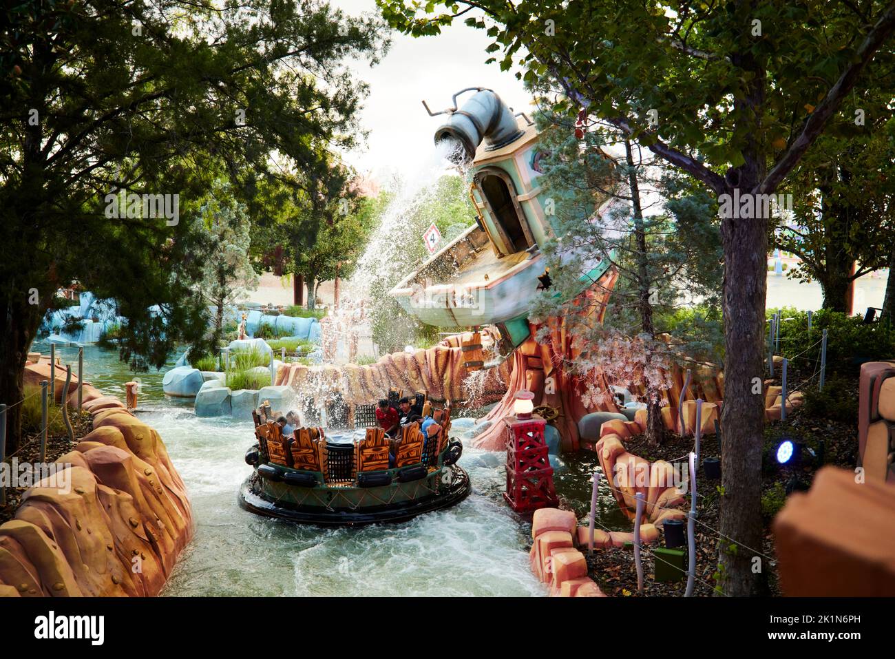 Universal Studios Florida tema Popeye Raging Rapids Water Ride Foto Stock