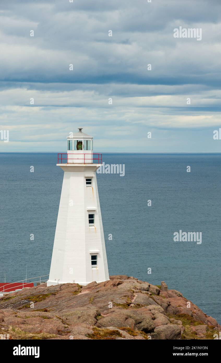 Casa leggera a Cape Spear, Terranova - il punto più orientale in Nord America Foto Stock