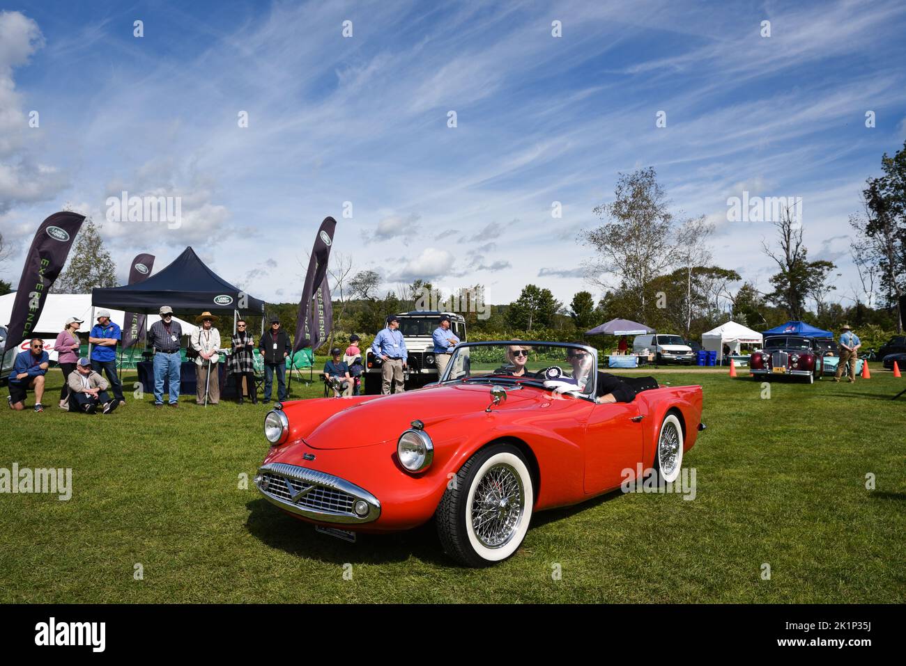 Daimler Sports car alla fiera di auto sportiva "British Invasion" a Stowe, Vermont, USA. Foto Stock